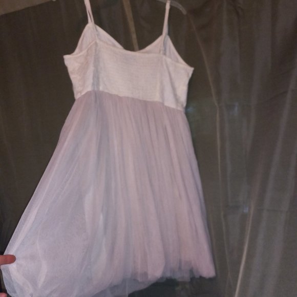 Cream Colored Tulle Empire Waist Fairy Like Dress - Picture 2 of 6